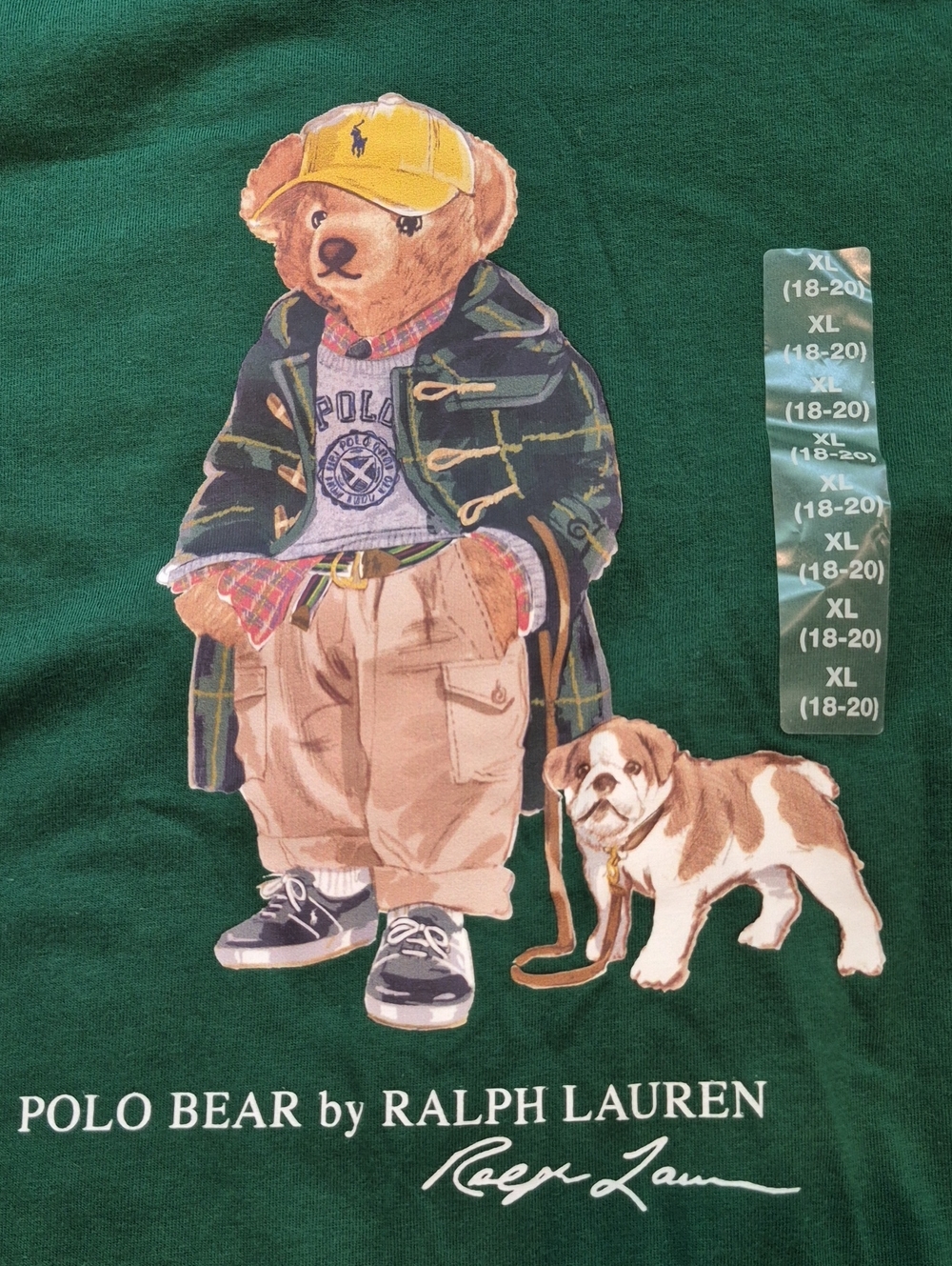 Polo Ralph Lauren Green Polo Bear Hooded Tee - Picture 2 of 5